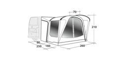 Outwell Newburg 160 Poled Drive Away Awning 19 Outwell Newburg 160 Poled Drive Away Awning -Professional Camping Store 111101 newburg 160 drawing perspective2