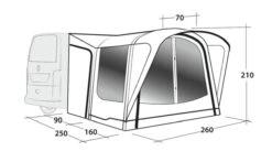 Outwell Newburg 160 Air Drive Away Awning -Professional Camping Store 111170 newburg 160 air drawing perspective2