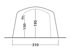 Outwell Parkdale 4PA Tent (2023) -Professional Camping Store 111180 parkdale 4pa drawing other5