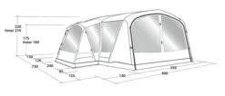 Outwell Mountain Lake 5ATC Tent (2022) 18 Outwell Mountain Lake 5ATC Tent (2022) -Professional Camping Store 111198 mountain lake 5atc drawing perspective2