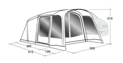 Outwell Blossburg 380 Air Drive Away Awning -Professional Camping Store 111242 blossburg 380 air drawing perspective2