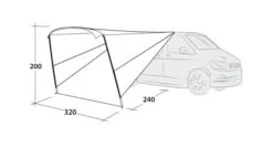 Outwell Touring Canopy Poled -Professional Camping Store 111252 touring canopy drawing perspective2