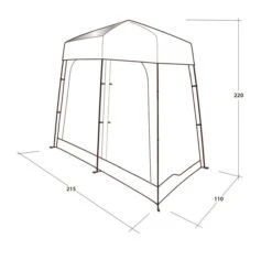 Outwell Seahaven Station Double -Professional Camping Store 111288 outwell seahaven comfort station double drawing perspective2
