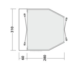 Easy Camp Shamrock Awning (180 - 205cm) -Professional Camping Store 120398 shamrock drawing floorplan3