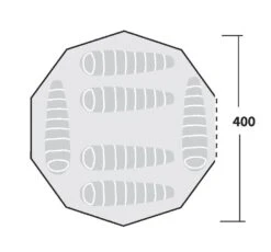Robens Klondike Tipi Tent (2023) -Professional Camping Store 130083 klondike drawing floorplan 14532