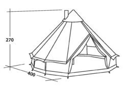 Robens Klondike Tipi Tent (2023) -Professional Camping Store 130083 klondike drawing perspective 374