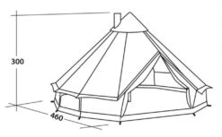 Robens Klondike Grande Tipi Tent (2023) -Professional Camping Store 130174 klondike grande drawing perspective 2