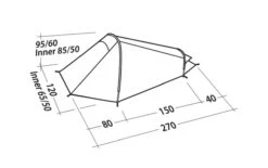 Robens Arrow Head 1 Tent (2023) -Professional Camping Store 130272 arrow head drawing perspective2 1
