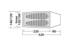 Robens Arch 2 Tent (2023) -Professional Camping Store 130274 arch 2 drawing floorplan24 1 1