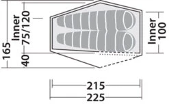 Robens Chaser 2 Tent (2023) -Professional Camping Store 130316 chaser 2 drawing floorplan3