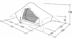Robens Chaser 2 Tent (2023) -Professional Camping Store 130316 chaser 2 drawing perspective2