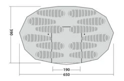 Outwell Robens Klondike Twin Tipi Tent (2023) -Professional Camping Store 130359 klondike twin drawing floorplan3