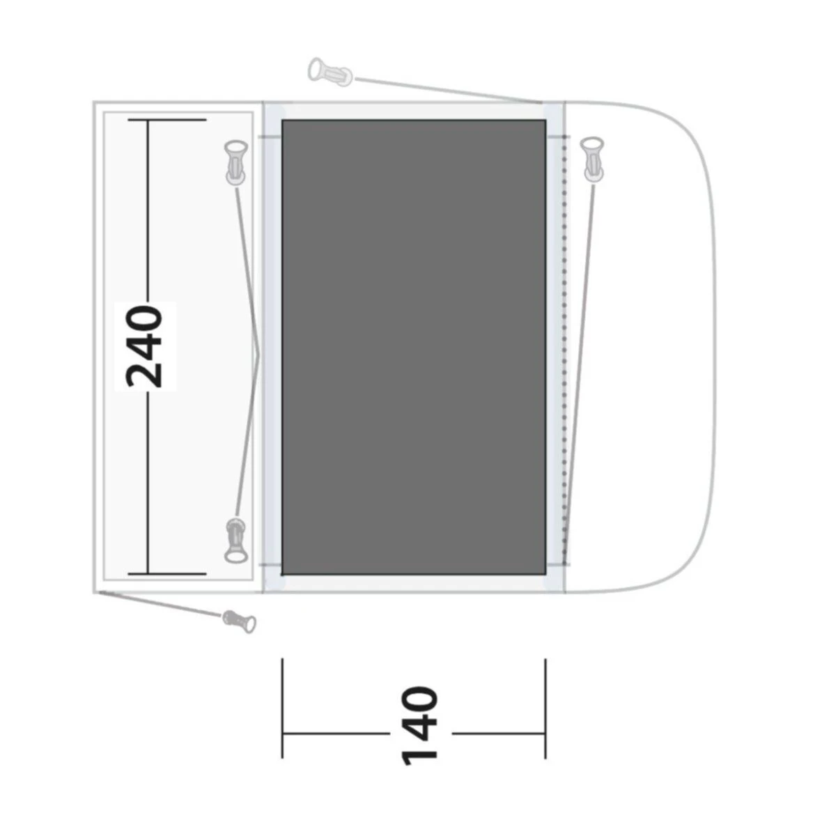 Outwell Newburg 160 Footprint Groundsheet 4 Outwell Newburg 160 Footprint Groundsheet - Image 2