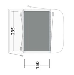 Outwell Newburg 160 Flat Woven Carpet -Professional Camping Store 170864 flat woven carpet newburg 160 drawing floorplan2