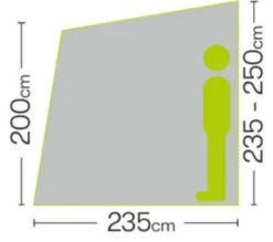 Quest Falcon 220 Poled Porch Caravan Awning (2022) -Professional Camping Store a3500 6 midsize