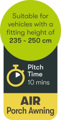 Quest Falcon Air 325 Porch Awning (2022) -Professional Camping Store a3502a 9 midsize