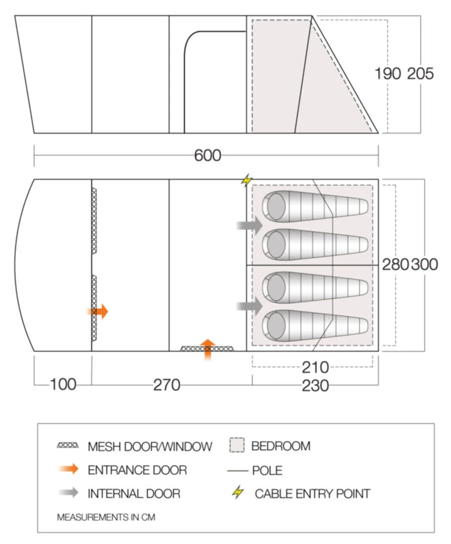 Vango Aether Poled 450XL Tent (2022) 5 Vango Aether Poled 450XL Tent (2022) - Image 3