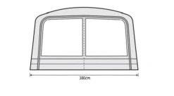 Outdoor Revolution Airedale 6.0s / 6.0se Front Porch Extension -Professional Camping Store airedale 6s se front porch extension fp 2