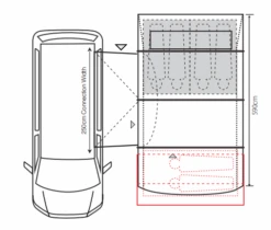 Outdoor Revolution Cayman Cacos Air SL Mid Awning (210-255cm) -Professional Camping Store cayman cacos sl fl