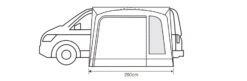 Outdoor Revolution Cayman Cona Air Driveaway Awning Low (2022) -Professional Camping Store cayman cona air 3