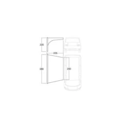 Vango AirBeam Sky Canopy 2.5m 8 Vango AirBeam Sky Canopy 2.5m -Professional Camping Store floorplan 25 2