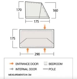 Vango Airbeam Vango Studio Large For Anantara IV (TA010) 15 Vango Airbeam Vango Studio Large For Anantara IV (TA010) -Professional Camping Store floorplan studio l 1