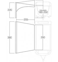 Vango AirBeam Sky Canopy 3.5m -Professional Camping Store floorplan35 2