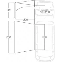 Vango AirBeam Sky Canopy 3.5m -Professional Camping Store floorplan35 3