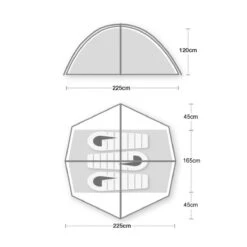 Wild Country Helm Compact 3 Tent (2023) -Professional Camping Store helm compact 3 floorplan 1500px 72dpi