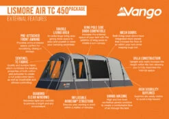 Vango Airbeam Vango Lismore Air TC 450 Tent Package (2023) -Professional Camping Store lismore air tc 450 package