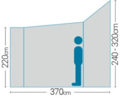 Westfield Neptune 400 Performance Air Drive Away Awning Mid - XXhigh (240 -320cm) -Professional Camping Store neptune 6 midsize