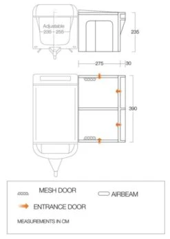 Vango Airbeam Vango Riviera Air 390 Elements All Season Caravan Awning (2023) -Professional Camping Store riviera 390 eas flooplan