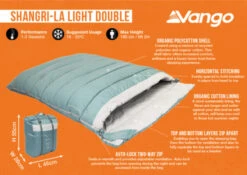 Vango Shangri-La Light Double Sleeping Bag (2023) 9 Vango Shangri-La Light Double Sleeping Bag (2023) -Professional Camping Store shangri la light double infographic 1