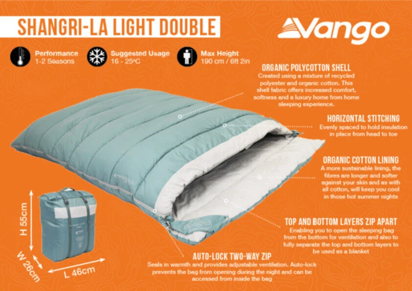 Vango Shangri-La Light Double Sleeping Bag (2023) 6 Vango Shangri-La Light Double Sleeping Bag (2023) - Image 4