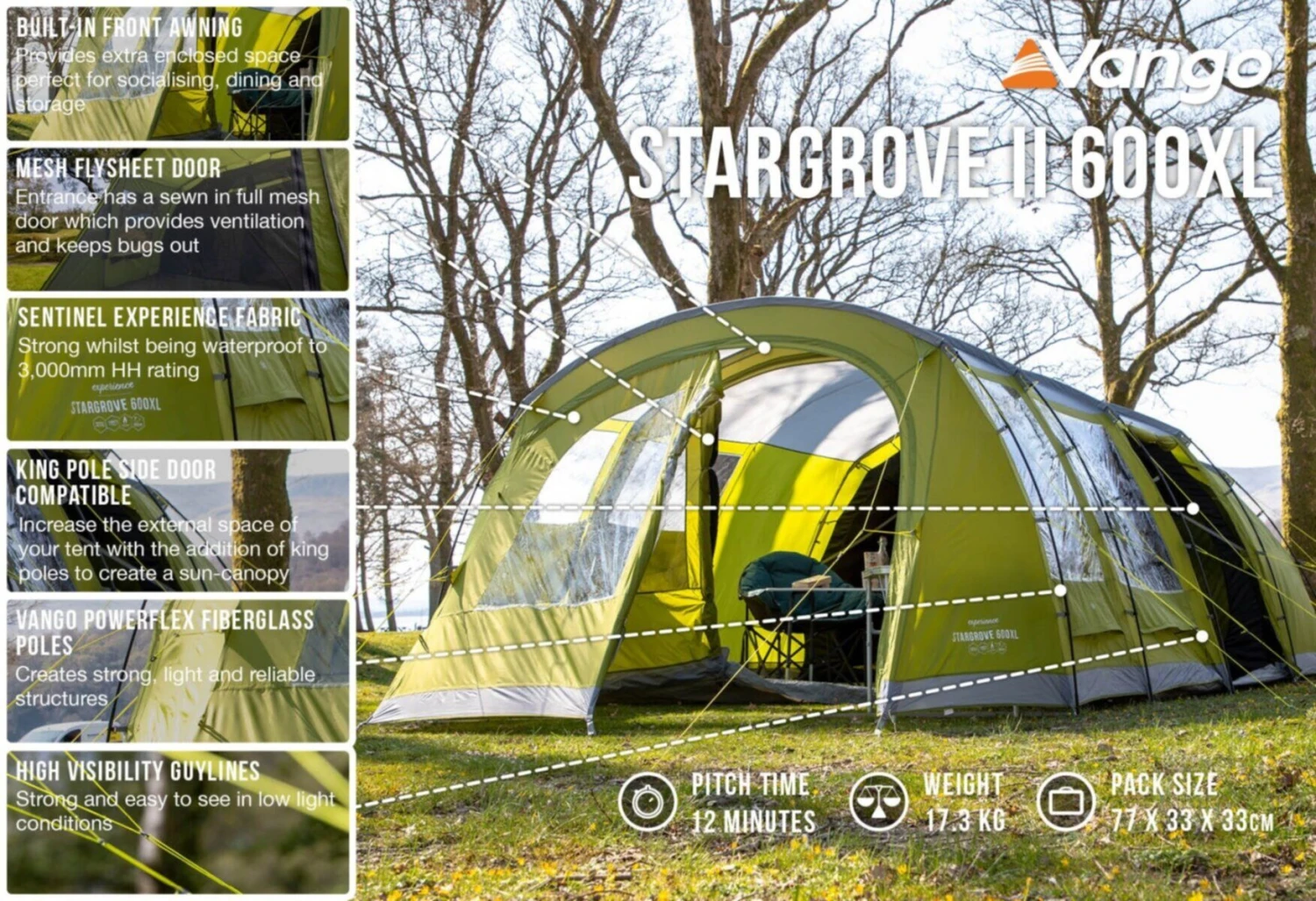Vango Stargrove II 600xl Poled Tent (2022) 13 Vango Stargrove II 600xl Poled Tent (2022) - Image 11