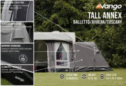Vango Airbeam Vango Tall Annex Elements ProShield (Balletto And Tuscany) -Professional Camping Store tall annex elements proshield ballettorivieratuscany low res
