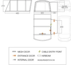 Vango Airbeam Vango Galli III RSV Low Awning -Professional Camping Store vango 2019 awnings floorplan galli rsv low